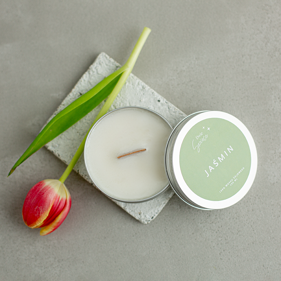 Świeca sojowa Jaśmin 180ml - obrazek 4