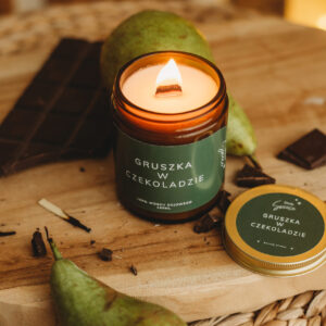 swieca zapachowa gruszka w czekoladzie